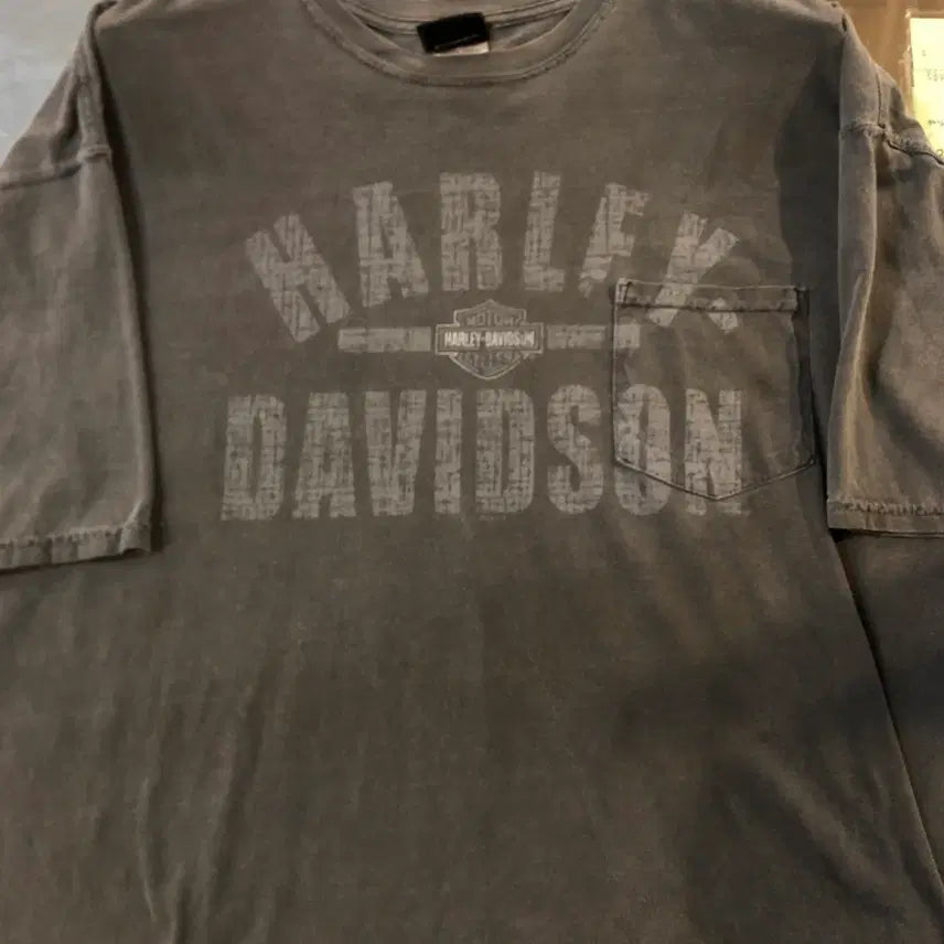[BUNJANG] Harley Davidson Y2K Pocket Grunge T-shirt / [NO.9] 할리데이비슨 y2k 포켓 그런지 반팔 티셔츠