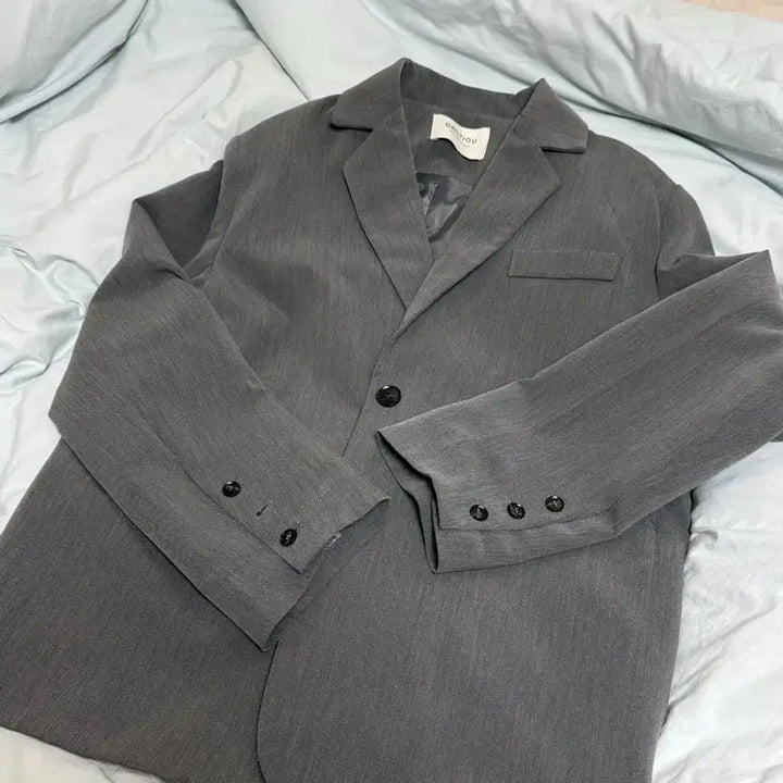 [BUNJANG] Daily Jue Basic Midi Jacket - Gray / 데일리쥬 오브 베이직 미디 자켓 그레이 하객룩 오피스룩