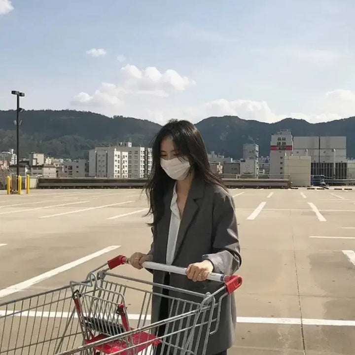 [BUNJANG] Daily Jue Basic Midi Jacket - Gray / 데일리쥬 오브 베이직 미디 자켓 그레이 하객룩 오피스룩