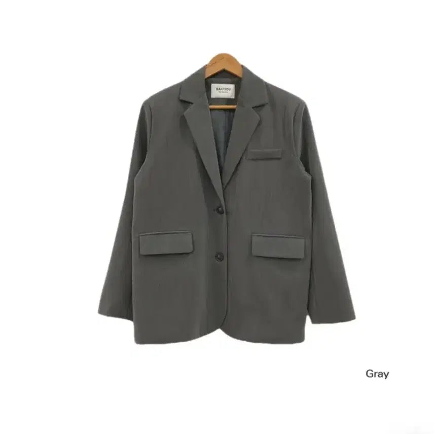 [BUNJANG] Daily Jue Basic Midi Jacket - Gray / 데일리쥬 오브 베이직 미디 자켓 그레이 하객룩 오피스룩