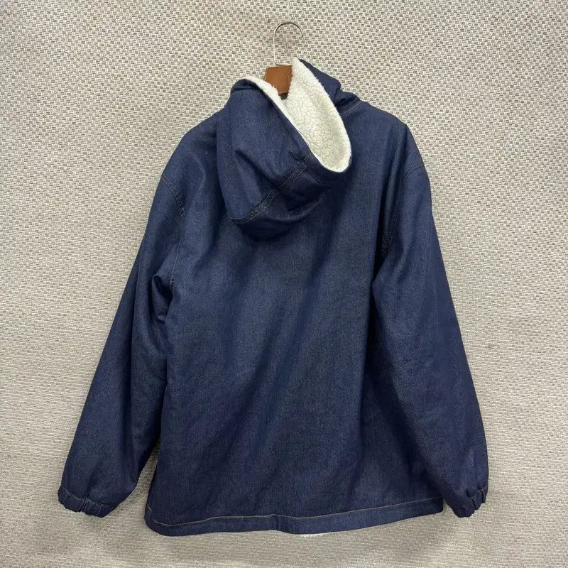 [BUNJANG] Vintage Fleece Lined Half-Zip Hoodie M16284 / 빈티지 양털 안감 반집업 후드티 F M16284