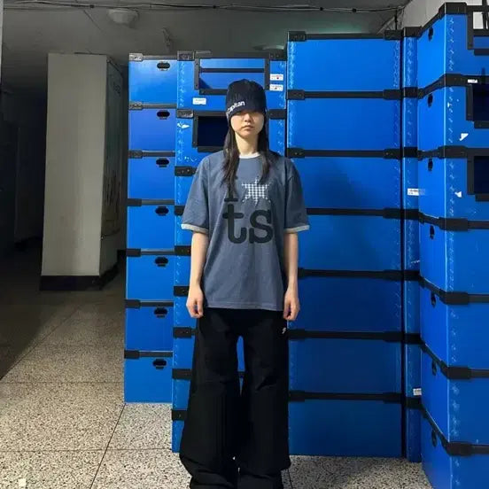 [BUNJANG] Magnesium Carbonate Navy T-shirt / 탄산마그네슘 반팔