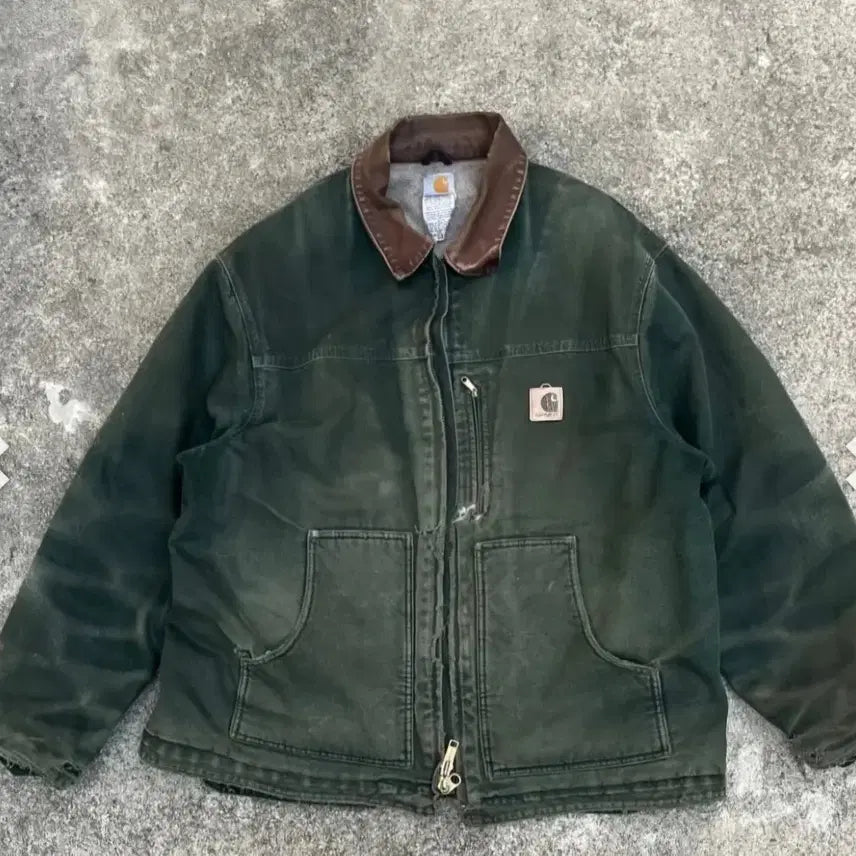 [BUNJANG] Carhartt C61 Jacket Moss Green / 칼하트 C61 워크자켓 모스그린