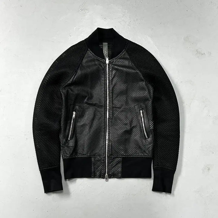 [BUNJANG] WLG Giorgio Brato Mesh Leather Jacket / WLG 조르지오 브라토 메쉬 레더 자켓