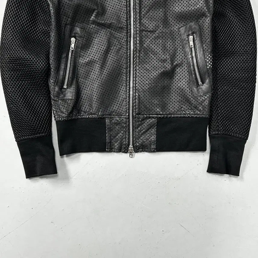 [BUNJANG] WLG Giorgio Brato Mesh Leather Jacket / WLG 조르지오 브라토 메쉬 레더 자켓