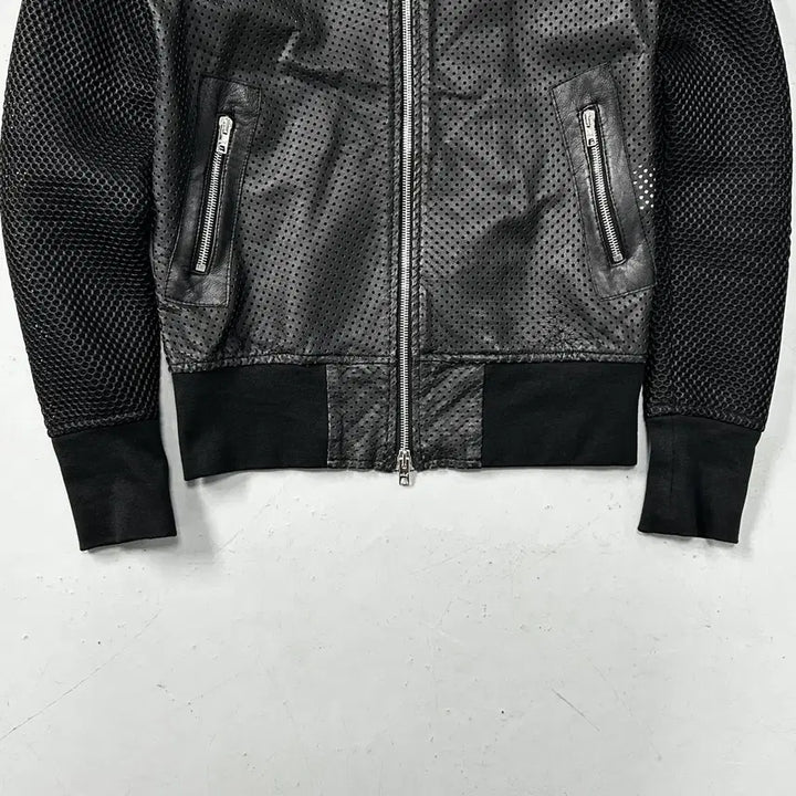 [BUNJANG] WLG Giorgio Brato Mesh Leather Jacket / WLG 조르지오 브라토 메쉬 레더 자켓