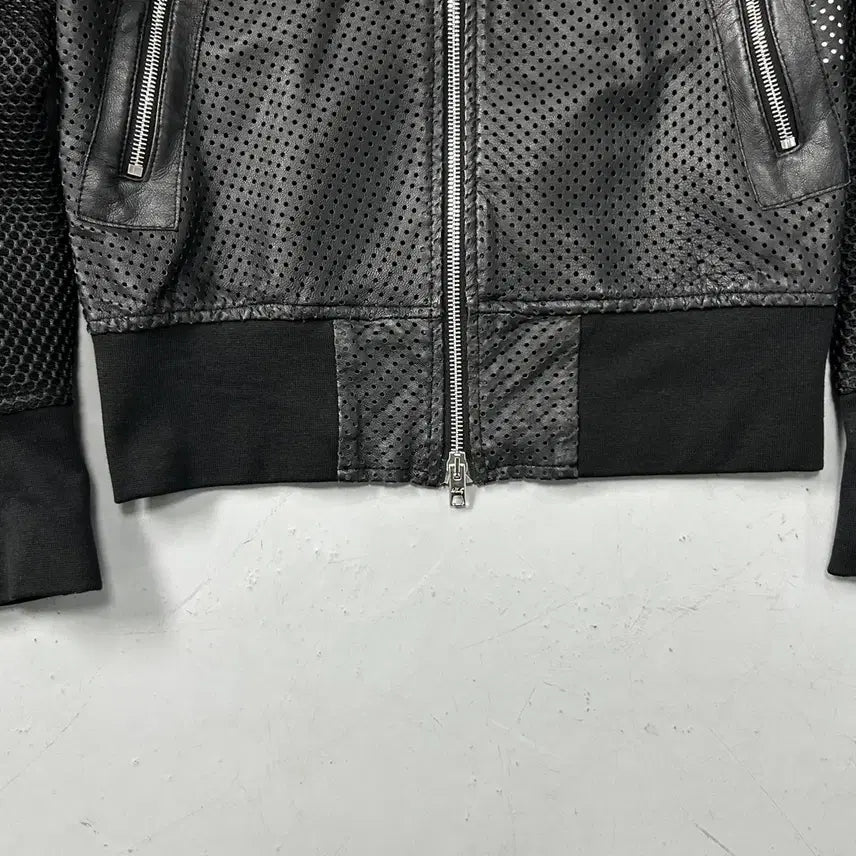 [BUNJANG] WLG Giorgio Brato Mesh Leather Jacket / WLG 조르지오 브라토 메쉬 레더 자켓