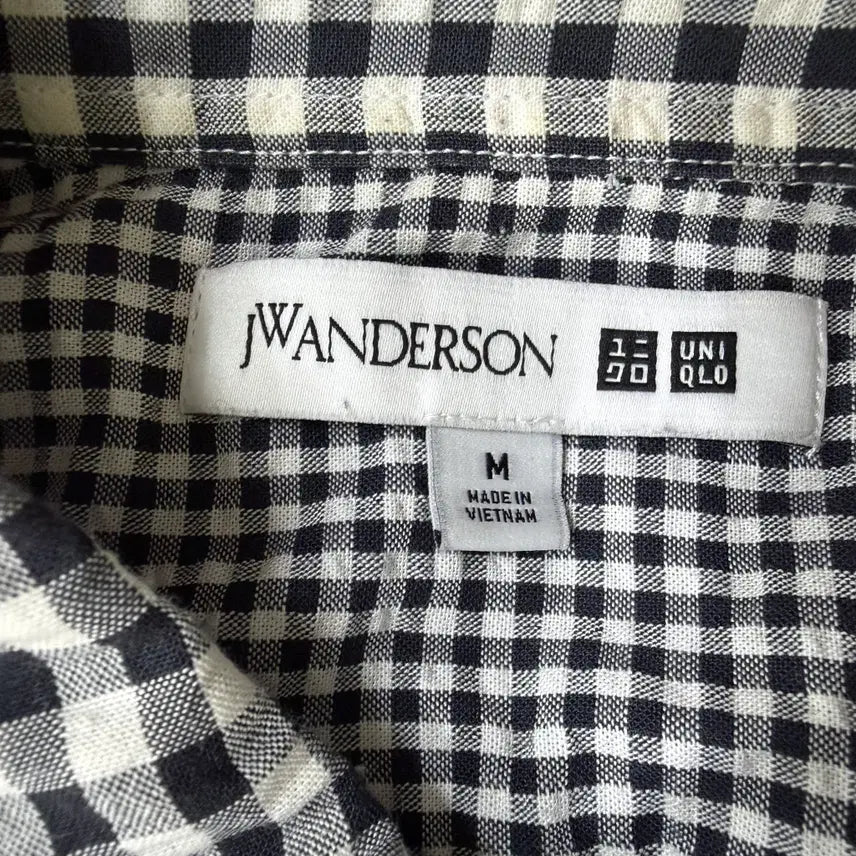 [BUNJANG] Uniqlo JW Anderson Checkered Short Sleeve Shirt / M 유니클로 JW앤더슨 체크 반팔 셔츠 0413T