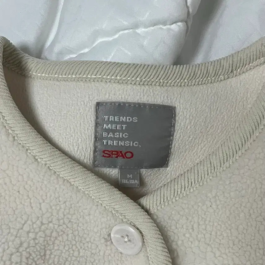 [BUNJANG] SPAO Ivory Sherpa Fleece Jacket / SPAO 스파오 아이보리 뽀글이