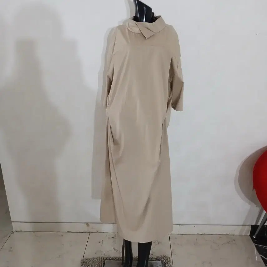 [BUNJANG] Maison Marais Button Shirred Maxi Dress / 메종마레 버튼 셔링 롱원피스 Free