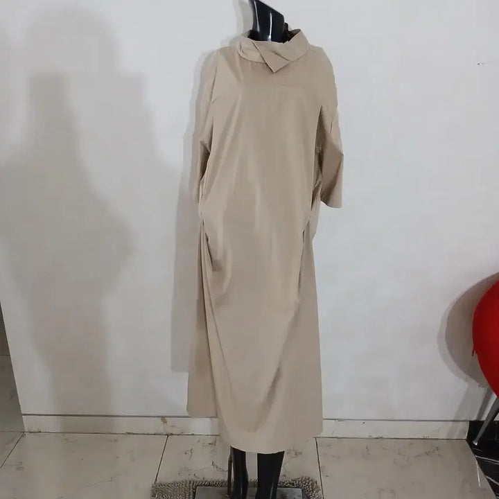 [BUNJANG] Maison Marais Button Shirred Maxi Dress / 메종마레 버튼 셔링 롱원피스 Free