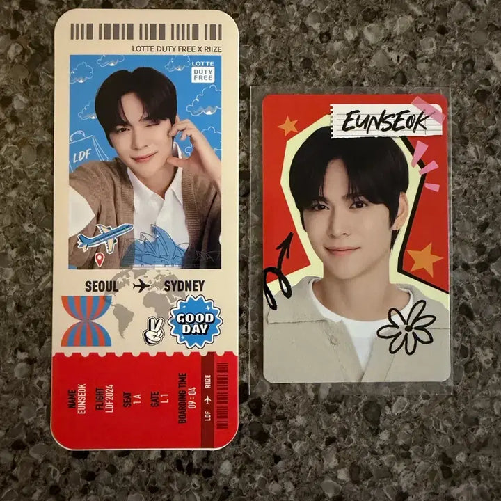 [BUNJANG] RIIZE Eunseok Lotte Duty-Free Photocard + Sticker / 라이즈 은석 롯데면세점 포카+스티커