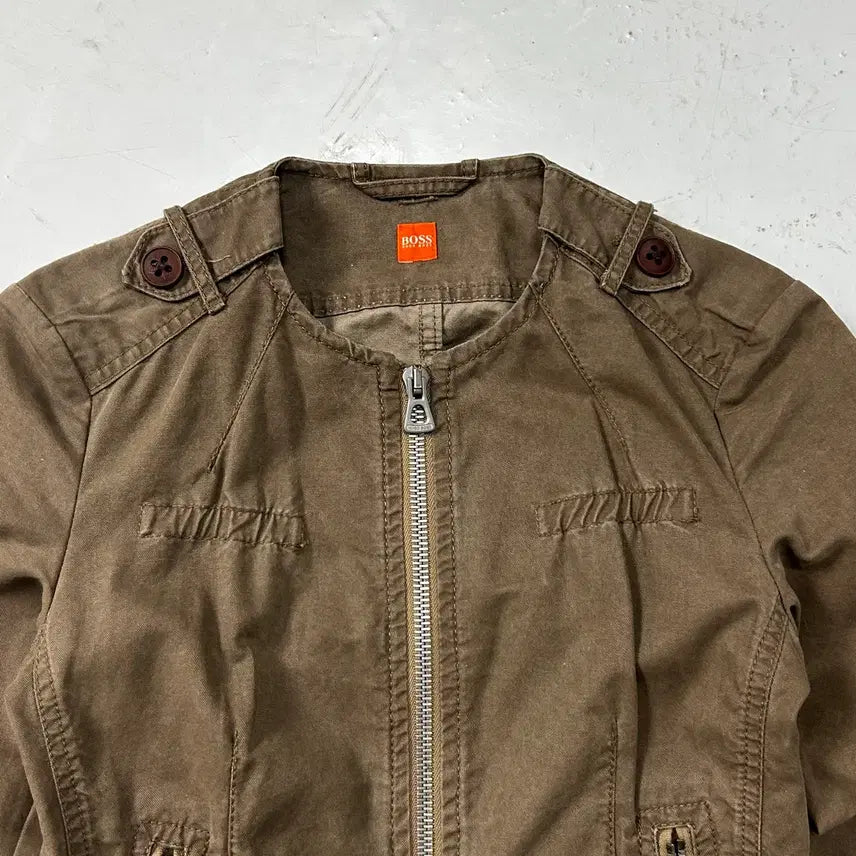 [SOLD OUT] BOSS 브라운 논카라 자켓