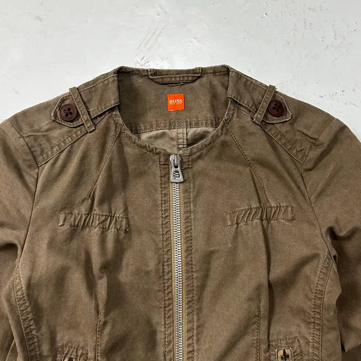 [SOLD OUT] BOSS 브라운 논카라 자켓