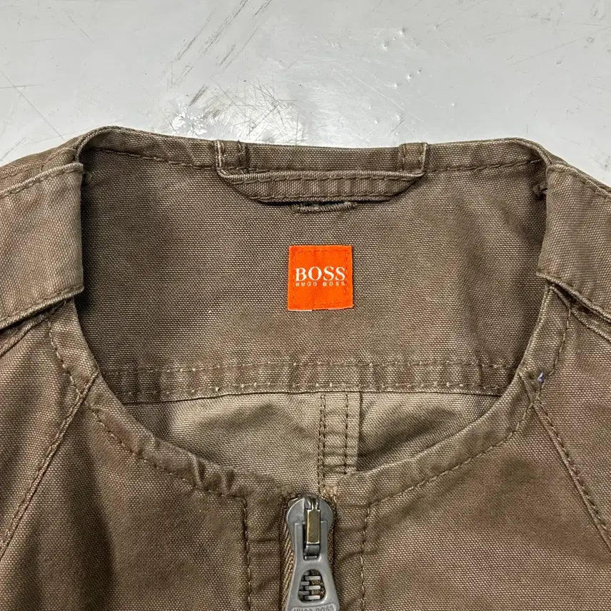 [SOLD OUT] BOSS 브라운 논카라 자켓