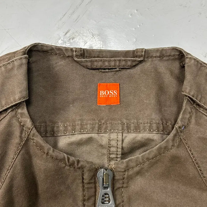 [SOLD OUT] BOSS 브라운 논카라 자켓