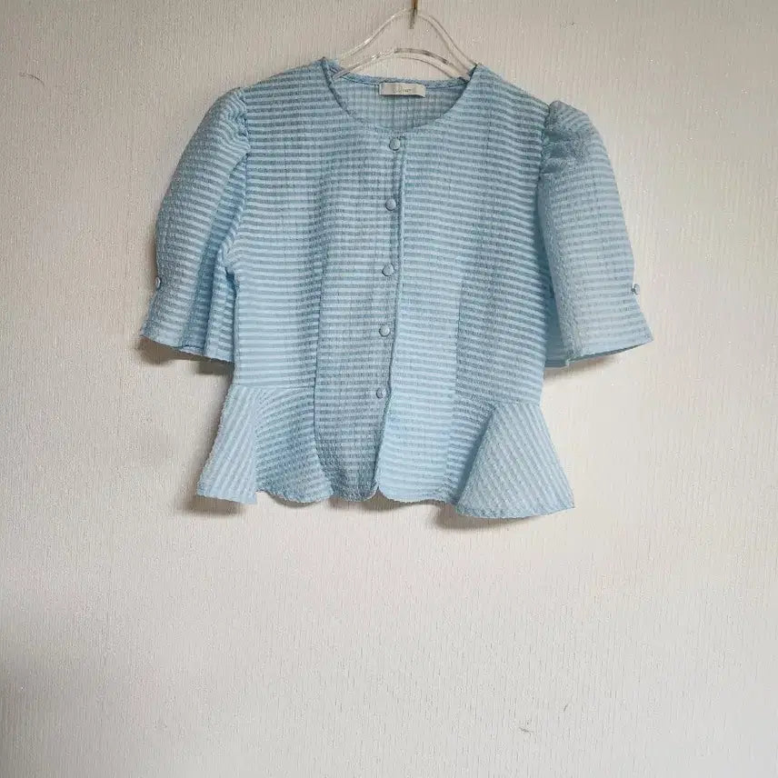 [SOLD OUT] JJ지고트 시어서커  블라우스형 크롭자켓55썸머