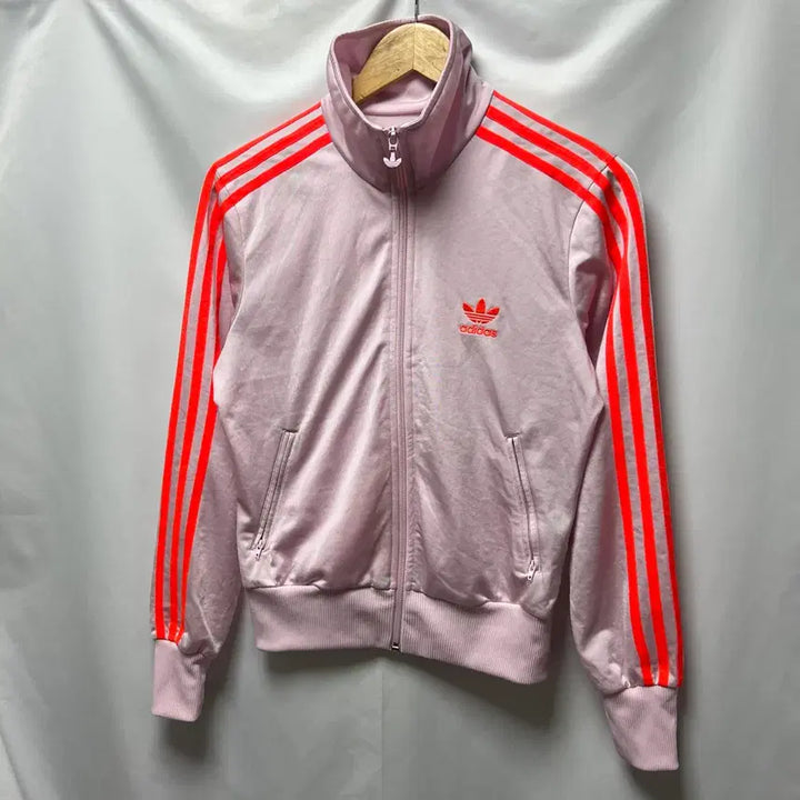 [SOLD OUT] [정품/90] 아디다스 파이어버드 백로고 딸기우유 핑크 트랙탑/져지