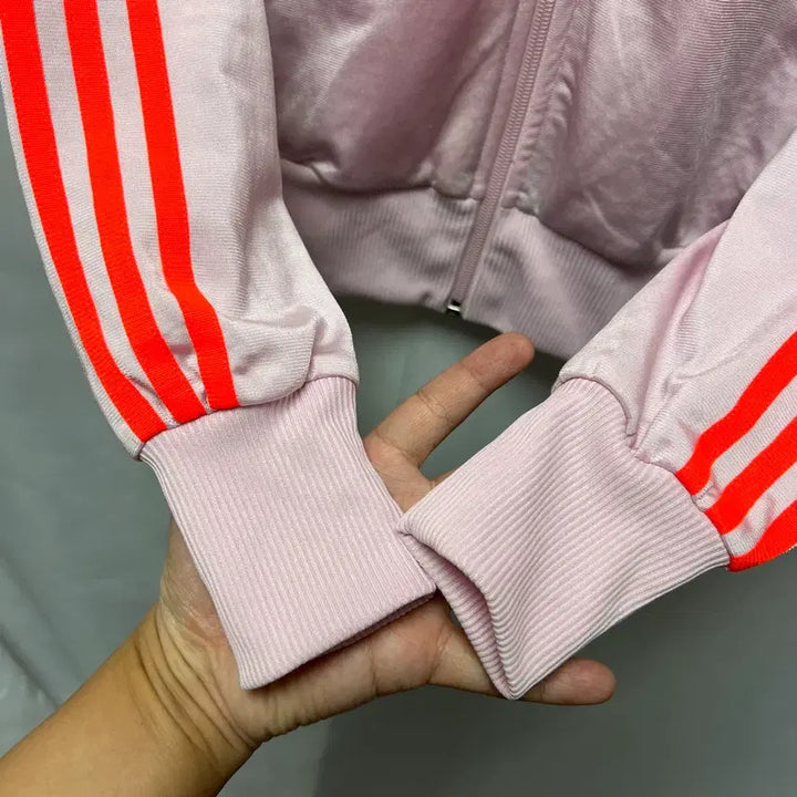 [SOLD OUT] [정품/90] 아디다스 파이어버드 백로고 딸기우유 핑크 트랙탑/져지