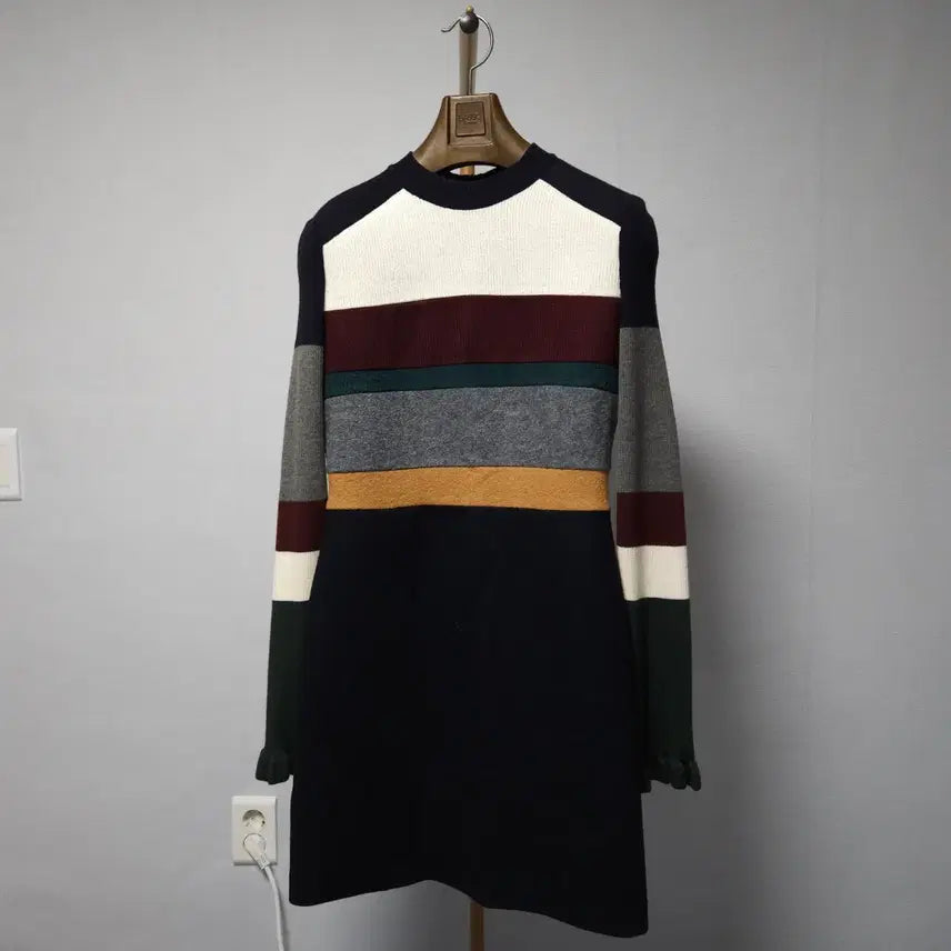 [BUNJANG] Deuel Color Block Knit Dress / 55 ) 듀엘 컬러 블럭 니트 원피스