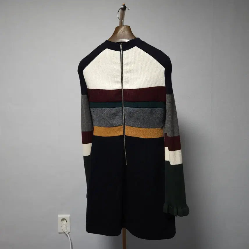 [BUNJANG] Deuel Color Block Knit Dress / 55 ) 듀엘 컬러 블럭 니트 원피스