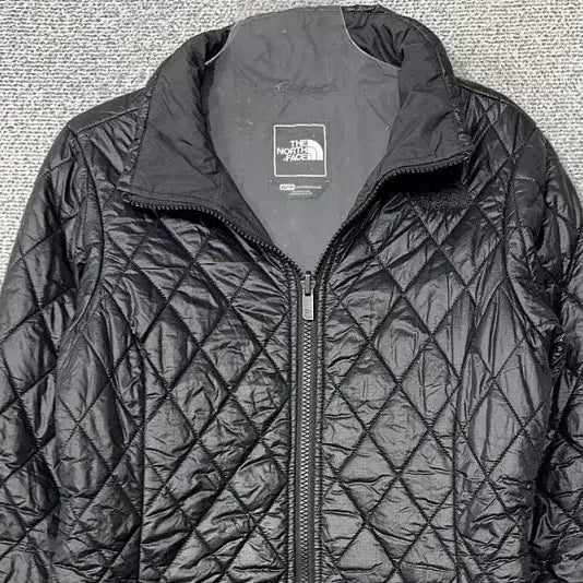 [BUNJANG] The North Face Gray Quilted Lightweight Long Down Jacket / 노스페이스 그레이 퀄팅 경량 롱패딩 XS/TP