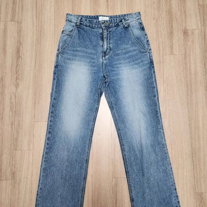 [BUNJANG] Portners Straight Mid Blue Denim Jeans / 포트너스 스트레이트 미드 블루 데님 청바지