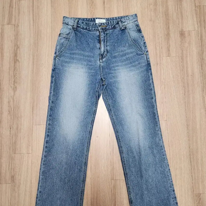 [BUNJANG] Portners Straight Mid Blue Denim Jeans / 포트너스 스트레이트 미드 블루 데님 청바지