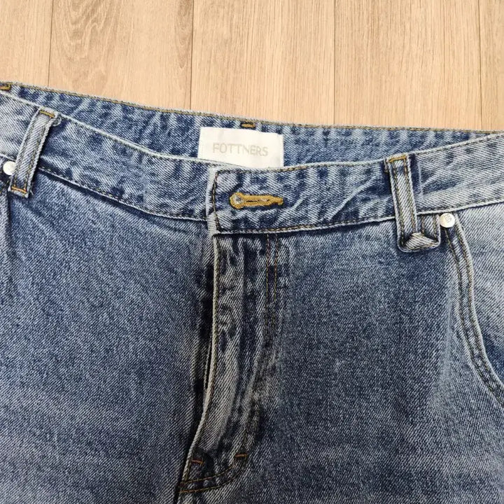 [BUNJANG] Portners Straight Mid Blue Denim Jeans / 포트너스 스트레이트 미드 블루 데님 청바지