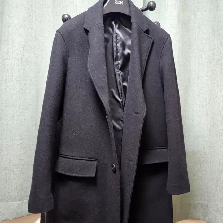 [BUNJANG] ZARA Black Wool Coat / ZARA 블랙 모직 코트