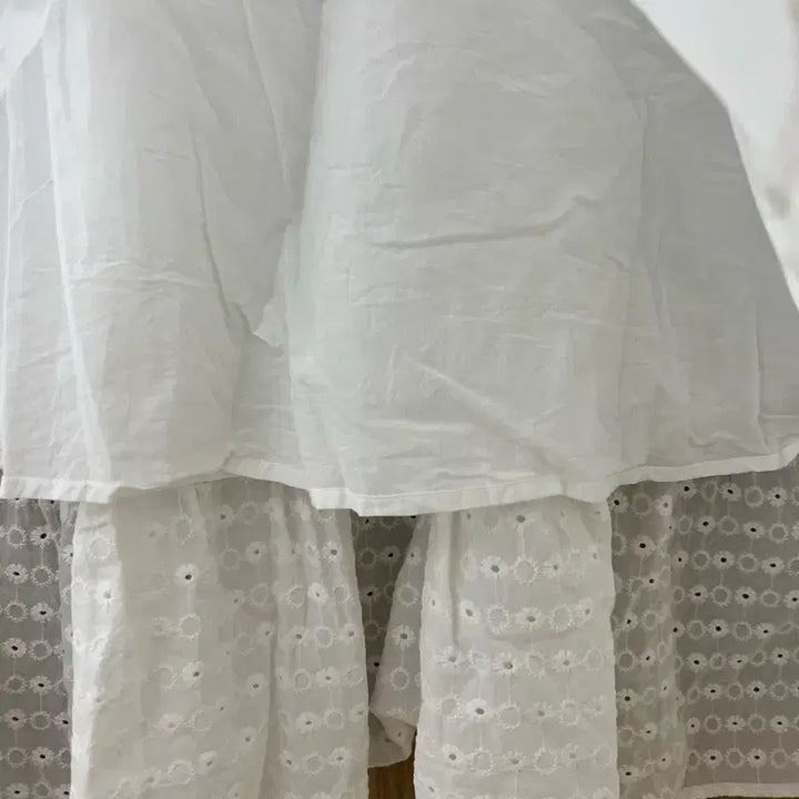 [BUNJANG] White Eyelet Punching Summer Tank Dress / 화이트 아일렛 원피스 펀칭 여름 캉캉원피스