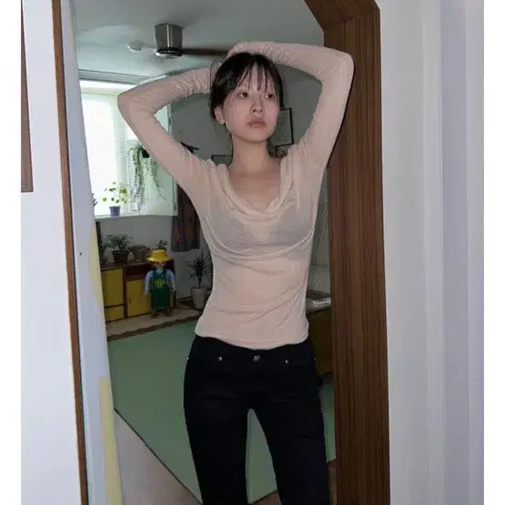 [BUNJANG] Satomi Radio Boat Neck Shirring Top / 사토미라디오 보트넥 셔링탑 Boat shirring top