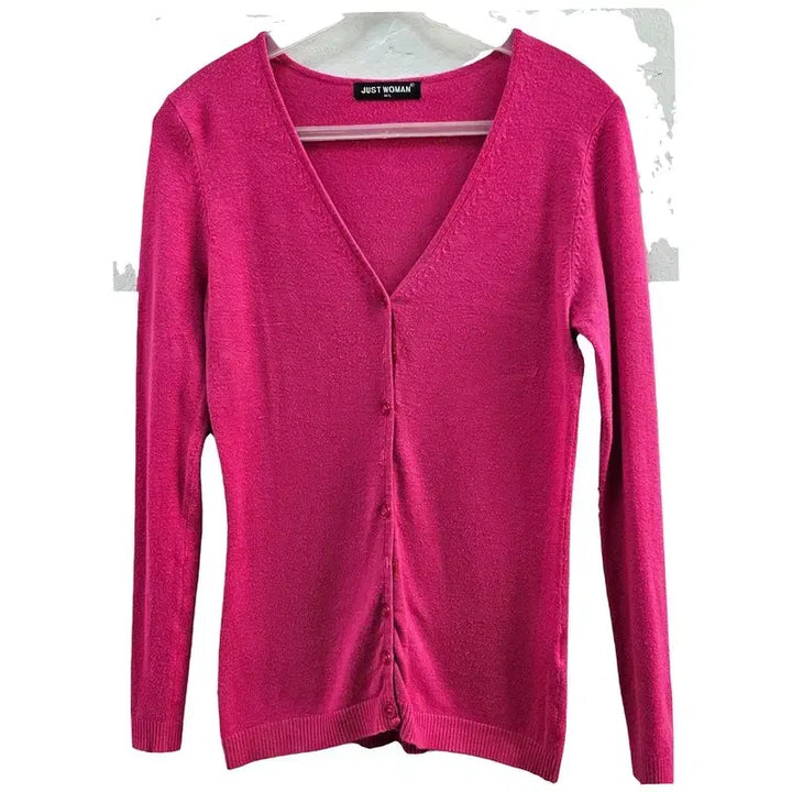 [BUNJANG] JUST WOMAN ITALY Pink Wool Blend Cardigan / JUST WOMAN ITALY 가디건 여 66 J5024