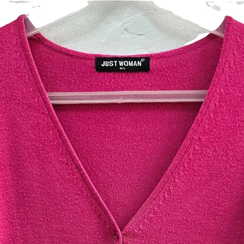 [BUNJANG] JUST WOMAN ITALY Pink Wool Blend Cardigan / JUST WOMAN ITALY 가디건 여 66 J5024