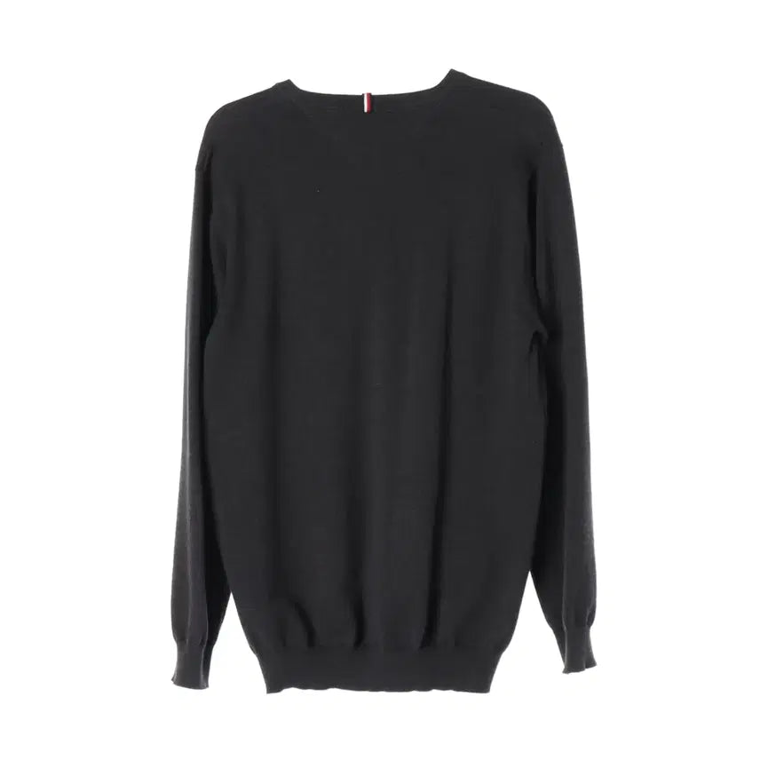 [BUNJANG] Tommy Hilfiger Vintage Fit Cotton Knit Sweater Charcoal / 타미힐피거 빈티지핏 코튼 니트 스웨터 차콜