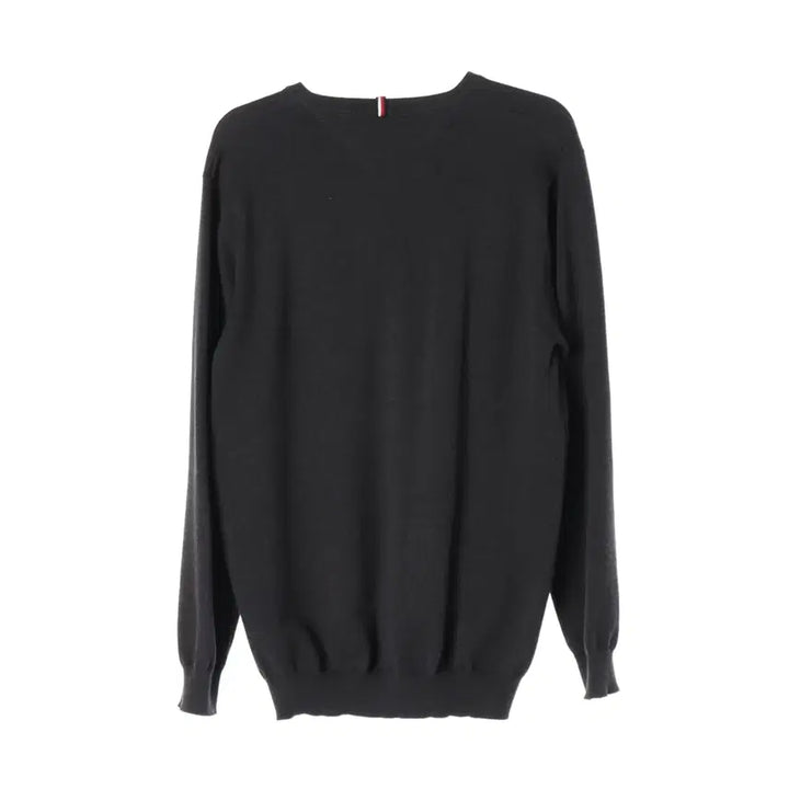 [BUNJANG] Tommy Hilfiger Vintage Fit Cotton Knit Sweater Charcoal / 타미힐피거 빈티지핏 코튼 니트 스웨터 차콜