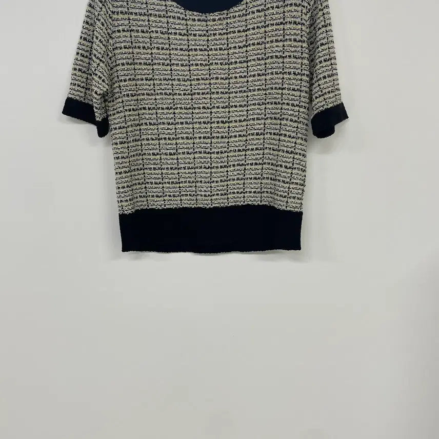 [BUNJANG] 8 Seconds Tweed Knit Top / 에잇세컨즈 트위드 반팔 니트