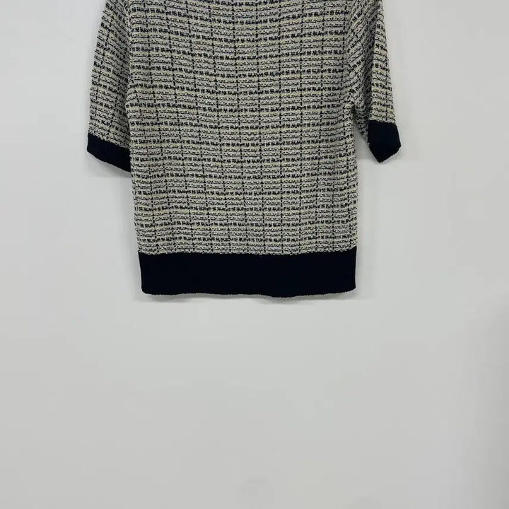 [BUNJANG] 8 Seconds Tweed Knit Top / 에잇세컨즈 트위드 반팔 니트