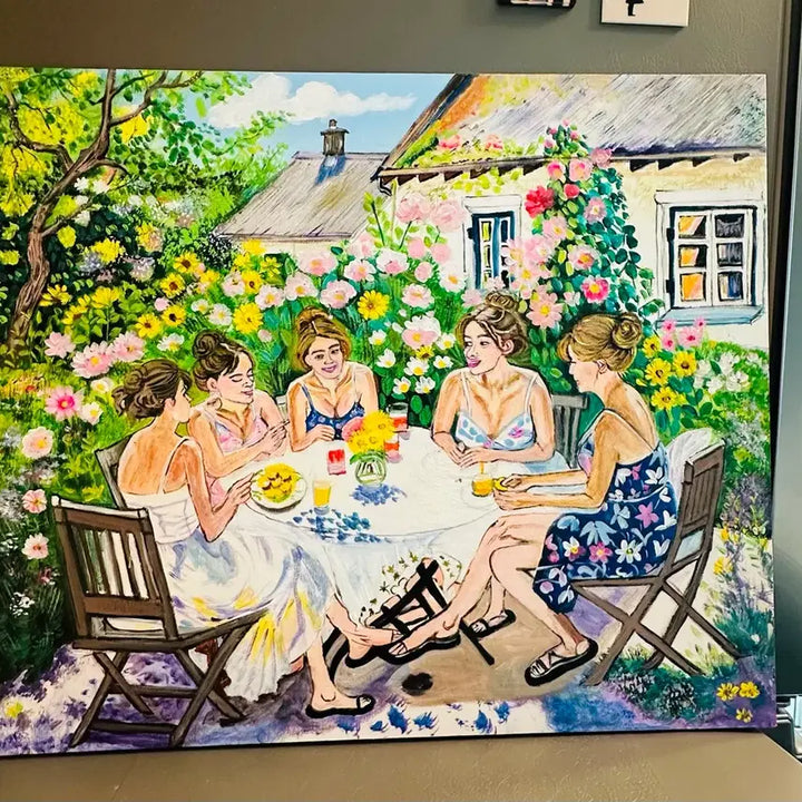 [BUNJANG] Acrylic Painting Canvas / 정원 여자들 모임 (아크릴화캔버스)