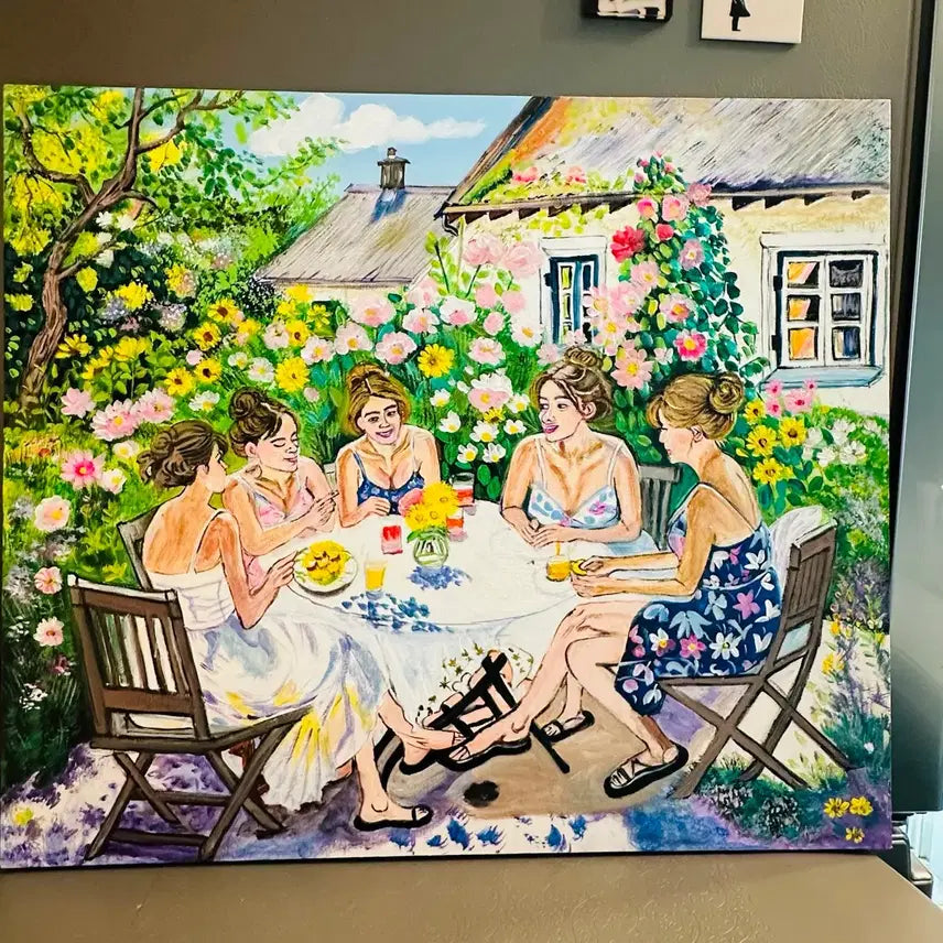 [BUNJANG] Acrylic Painting Canvas / 정원 여자들 모임 (아크릴화캔버스)