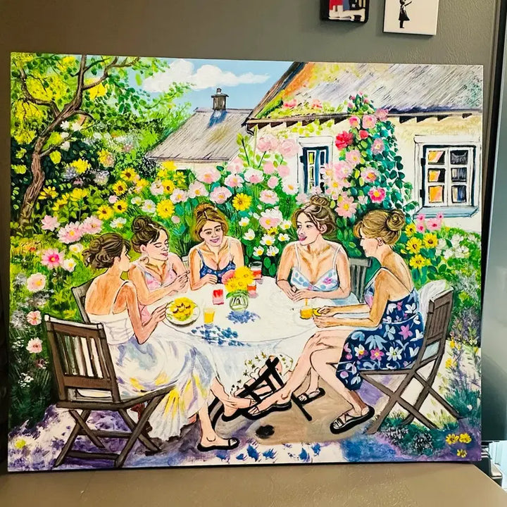[BUNJANG] Acrylic Painting Canvas / 정원 여자들 모임 (아크릴화캔버스)