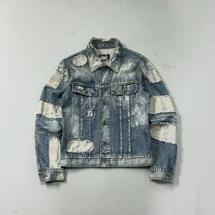[BUNJANG] Dolce &amp; Gabbana Distressed Denim Jacket / 돌체앤가바나 디스트레스드 데님