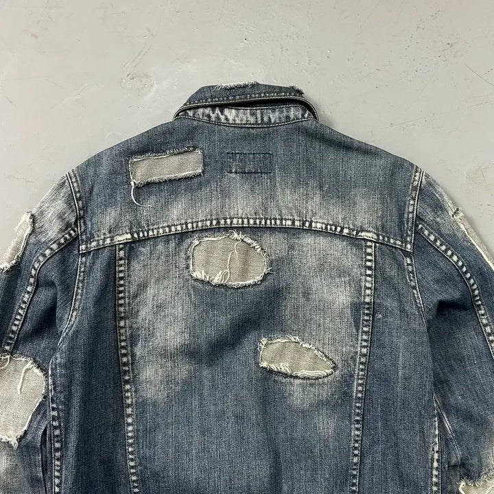 [BUNJANG] Dolce &amp; Gabbana Distressed Denim Jacket / 돌체앤가바나 디스트레스드 데님