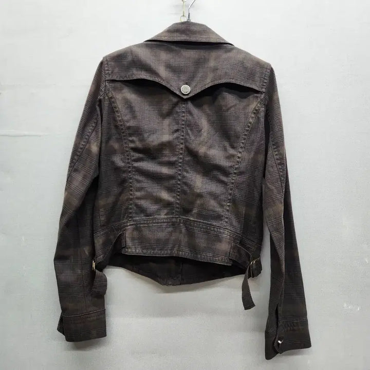 [SOLD OUT] 빈폴 타탄체크 라이더 크롭 자켓 95(S)