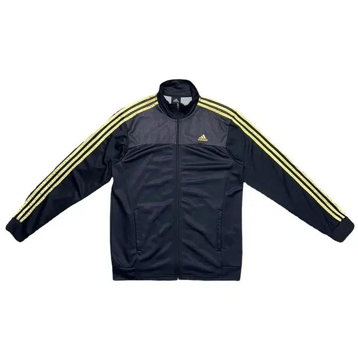 [BUNJANG] Adidas Windbreaker Jersey Jacket Black-Yellow 105 / 아디다스 바람막이 져지 자켓 블랙-옐로우 105