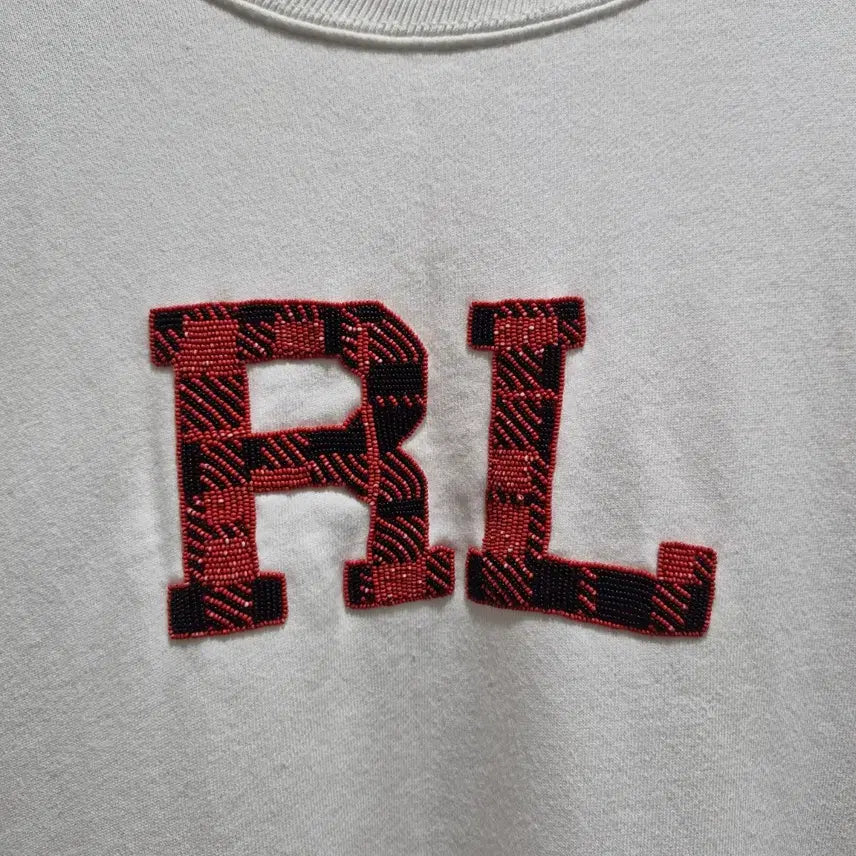 [BUNJANG] Polo Ralph Lauren Beaded Logo French Terry Sweatshirt / (L) 폴로 랄프로렌 비드 로고 프렌치 테리 스웻셔츠