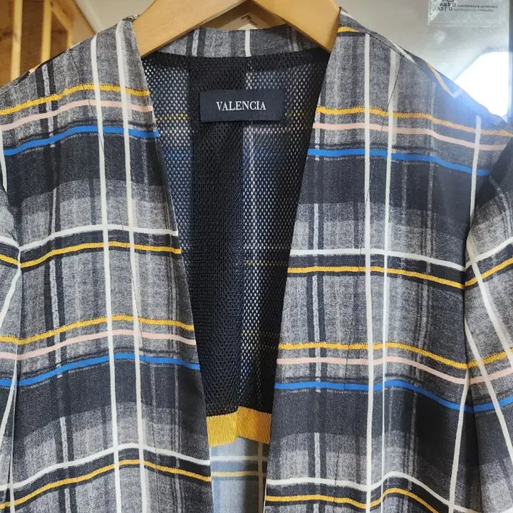 [BUNJANG] VALENCIA Check Long Cardigan / VALENCIA 체크 롱 가디건 FREE