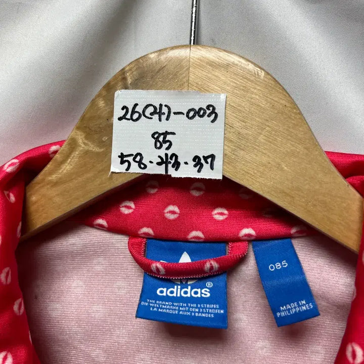 [SOLD OUT] [정품/85] 아디다스 파이어버드 립 핑크 땡땡이 트랙탑/져지