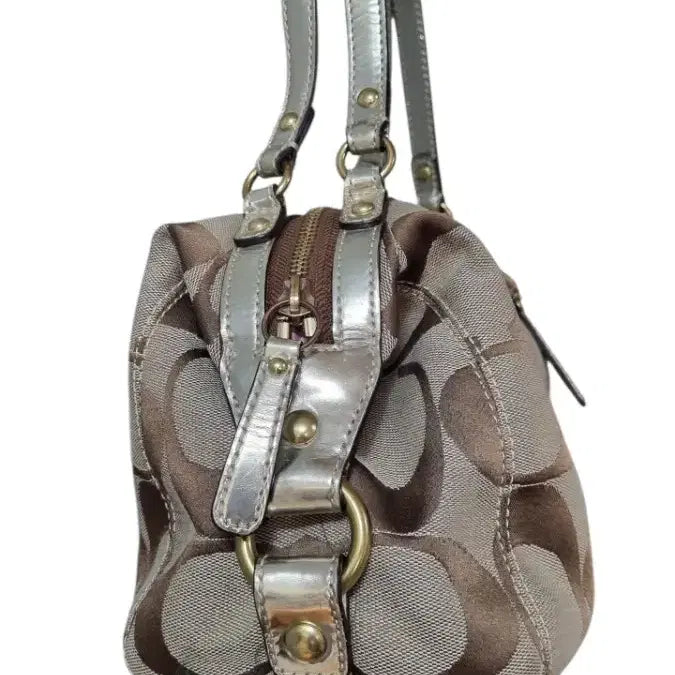 [BUNJANG] Coach Signature Jacquard Gold Tote Bag / 코치 시그니처 자가드 골드백 갸루 y2k 히메 빈티지코치