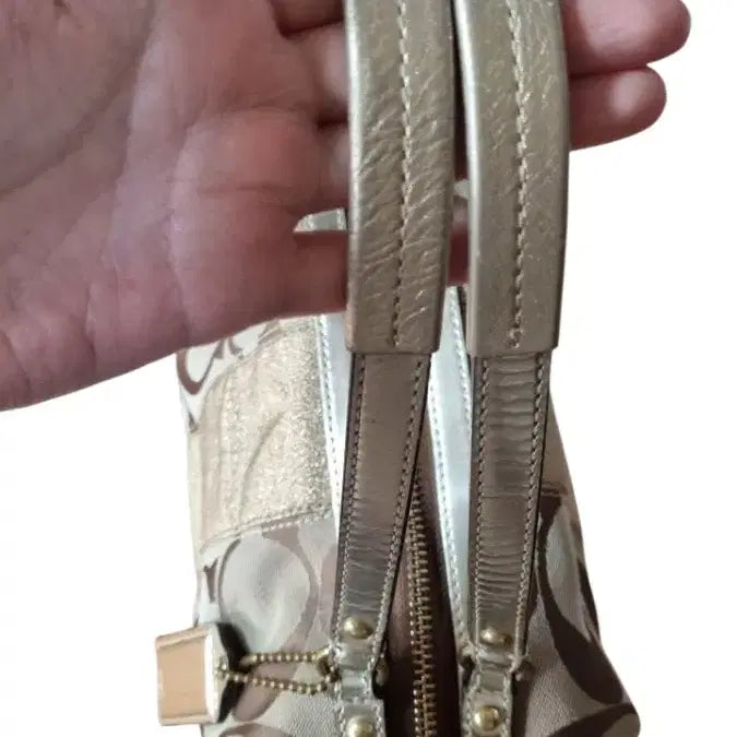 [BUNJANG] Coach Signature Jacquard Gold Tote Bag / 코치 시그니처 자가드 골드백 갸루 y2k 히메 빈티지코치